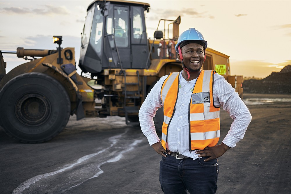 Foreman laughing